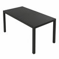 Tavolo Moderno 180x90 cm con Piano in Vetro Temperato e Struttura in Acciaio, per Interni ed Esterni, Adatto a 8 Persone