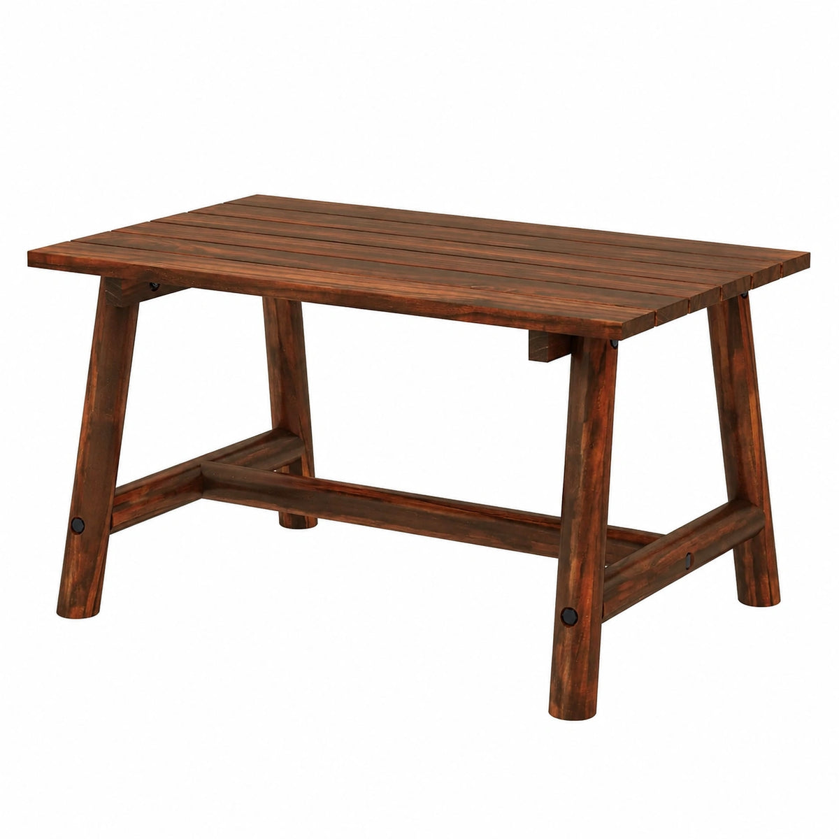 Tavolino da Giardino in Legno Massello, Robusto con Capacità di 125 kg, Ideale per Balcone e Patio, 90 x 55 x 50 cm (Marrone)